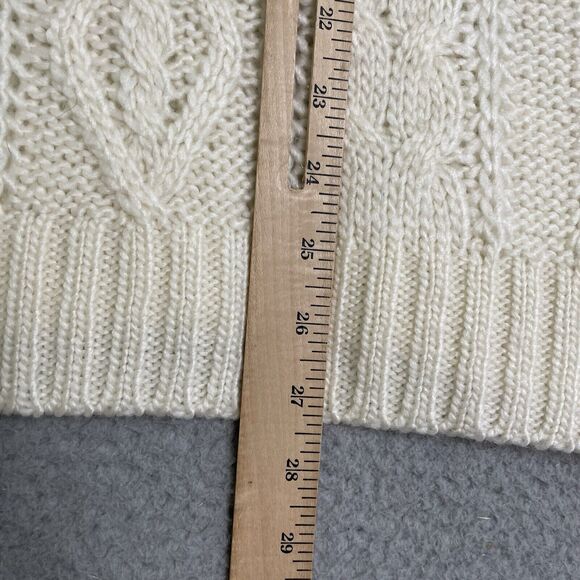 BETWEEN YOU & ME IVORY KNIT SWEATER 28% WOOL Sweater Small - Picture 8 of 8